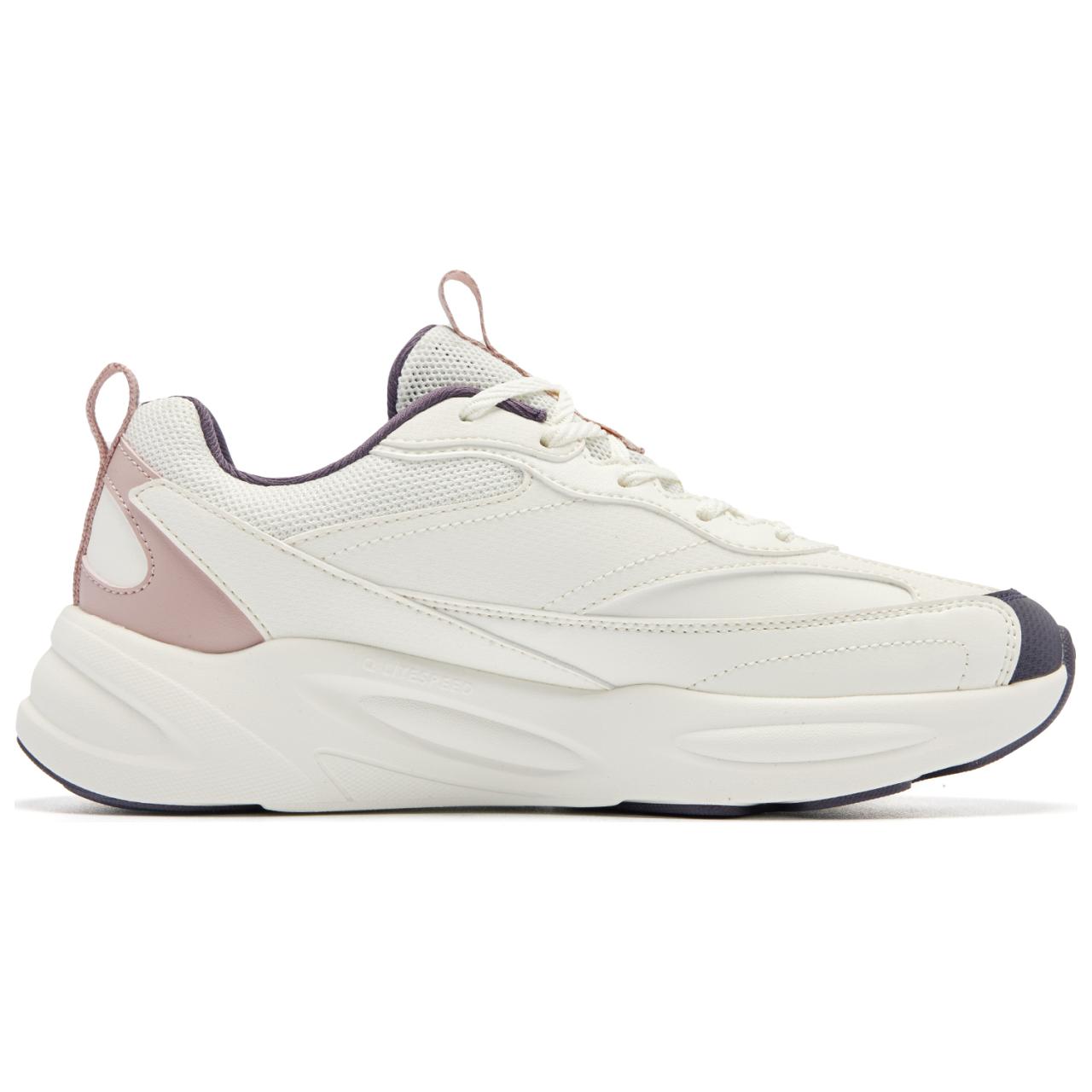 QIAODAN Slip Resistant Abrasion Resistant Slip Resistant Abrasion Resistant Low top Running Shoes Women’s White Pink