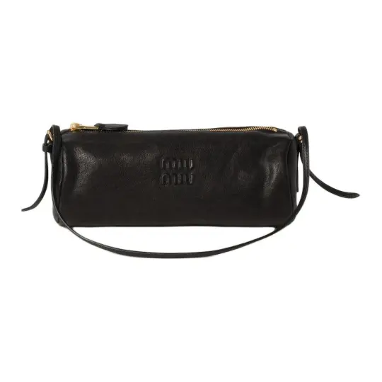 MIU MIU Nappa Leather Shoulder Bag, Crossbody Bag Women's Black