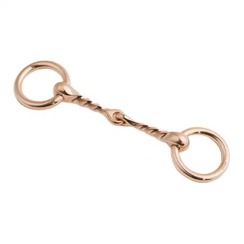 HERMES Mors Torsade Rose Gold Plated Brass Accessories Unisex Gold