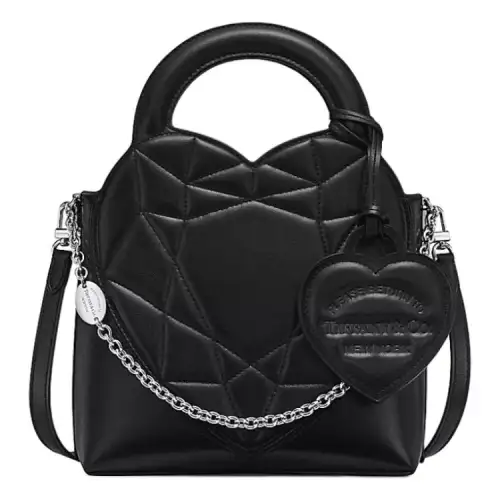 TIFFANY & CO. Lambskin Shoulder Bag, Crossbody Bag, Handbag Mini Women's Black