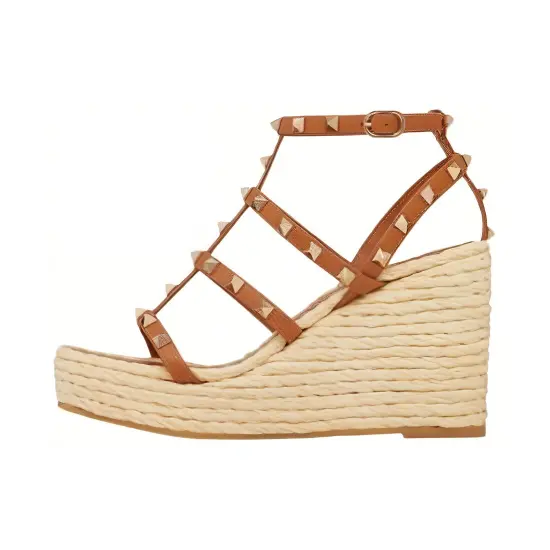 Valentino Garavani Rockstud 95mm Wedge Espadrilles