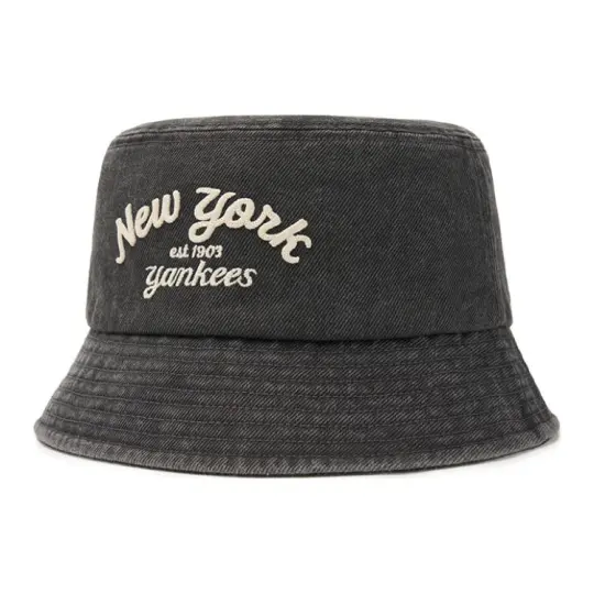 MLB Cotton Bucket Hats Unisex Charcoal Gray
