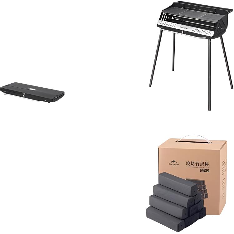 NATUREHIKE Barbecue Supplies BBQ Grill/Grill Rack Cold Rolled Sheet, Stainless Steel, Enamel 80×48×84cm