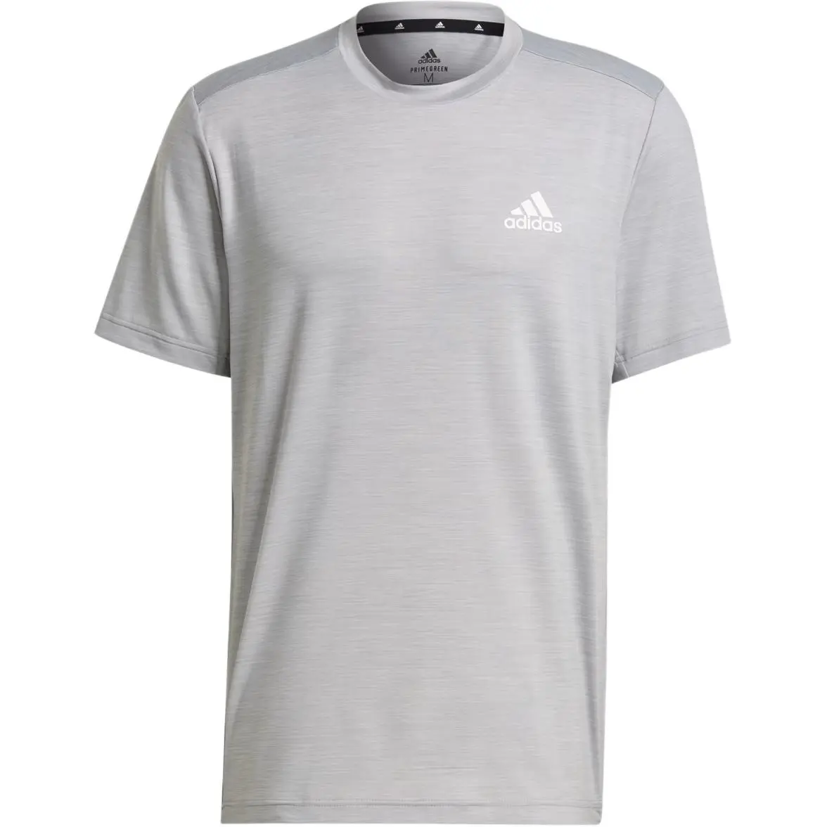 Adidas T-Shirts Men's Gray Crew Neck Moderate Straight Fit