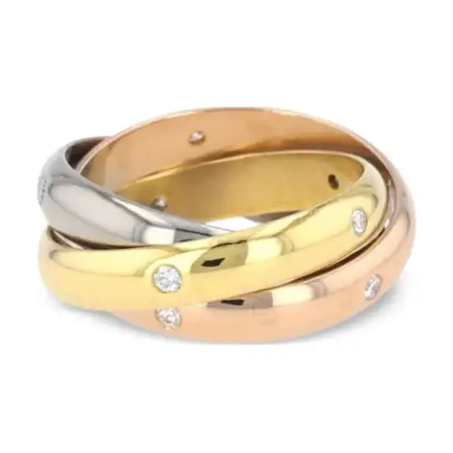 CARTIER Gold Trinity Diamond Ring