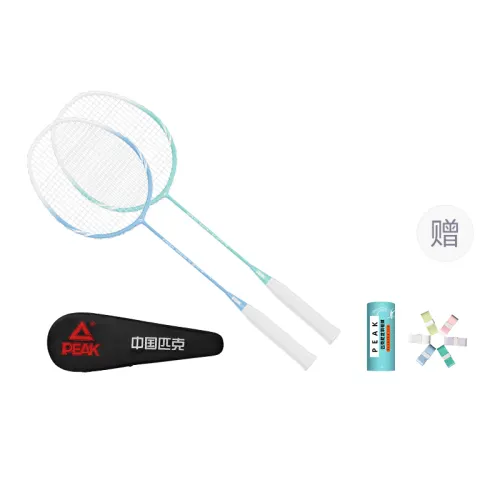 Peak badminton racket, double racket, ultra-light fiber, good-looking, entry-level for couples and students, multiple colors available, already threaded