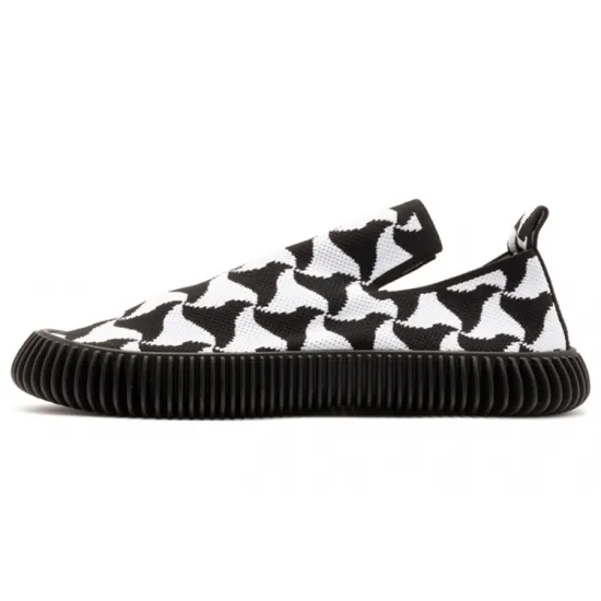 Bottega Veneta Ripple Knit Sneaker Black White