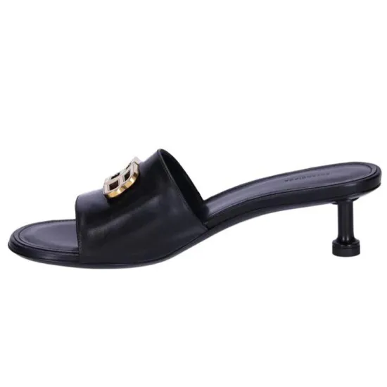 Balenciaga Bb Plaque Open-Toe Sandals Women's