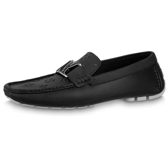 LOUIS VUITTON Lv Monte Carlo Moccasins Shoes 'Black With Top Monogram'