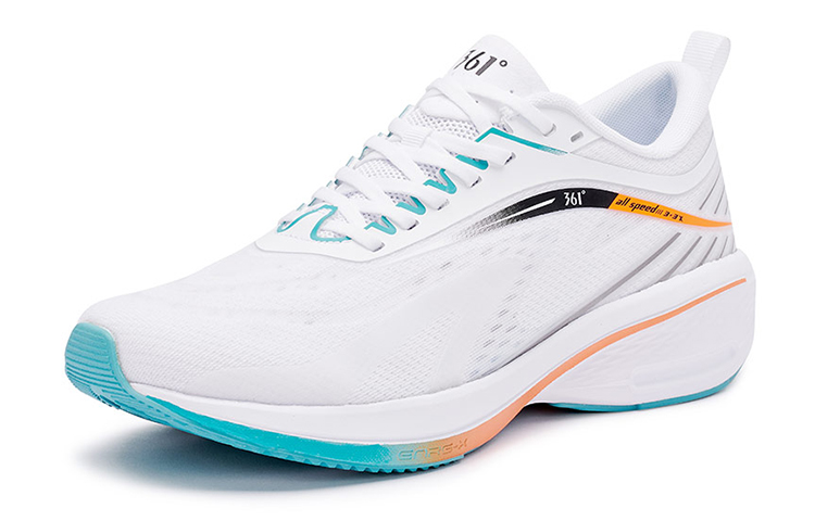 361° Cushioning Breathable Slip Resistant Low top Running Shoes Men’s White Green