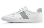 Li Ning Vulc Lite Slip Resistant, Abrasion Resistant, Lightweight Low top Sports Casual Shoes Men's White Gray
