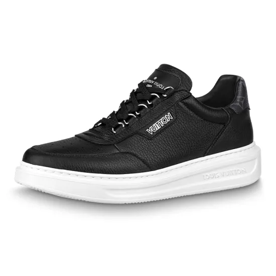 LOUIS VUITTON Beverly Hills Sneakers 'Black With White Logo'