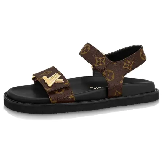 LOUIS VUITTON Strap Sandals Women's Brown