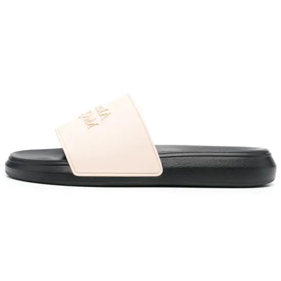 Alexander McQueen Slide Slippers Men Beige Black