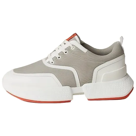 HERMES Casual Shoes Men Low-Top Gray White