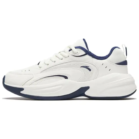 ANTA Chunky Sneakers Women's Low-Top White Blue