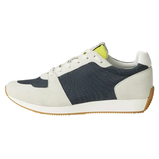 HERMES Casual Shoes Men Low-Top Marine Blue/White Yellow