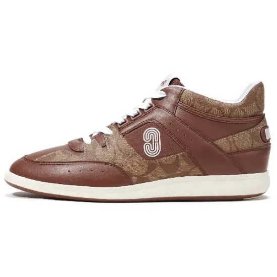 COACH Low-Top Stylish Skateboarding Shoes Men's Brown