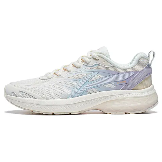 LiNing Slip Resistant Breathable Low Top Casual Running Shoes Women's White Blue Purple