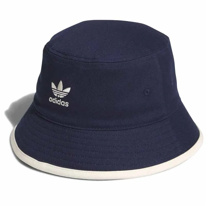 Adidas Originals Cotton Elastane Bucket Hats Unisex Dark Indigo/Ivory