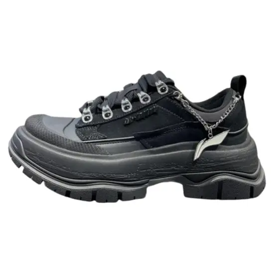 LiNing Anti Slip Wear Resistant Low Top Sports Casual Shoes Women's Black