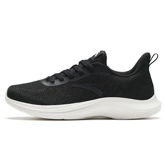Anta Cushioning, Slip Resistant, And Breathable Low Top Running Shoes Women's Black White