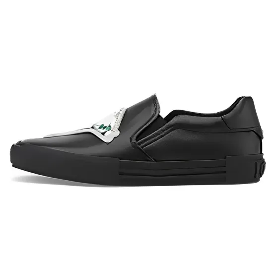 FENDI Skateboard Shoes Men Low-Top Black