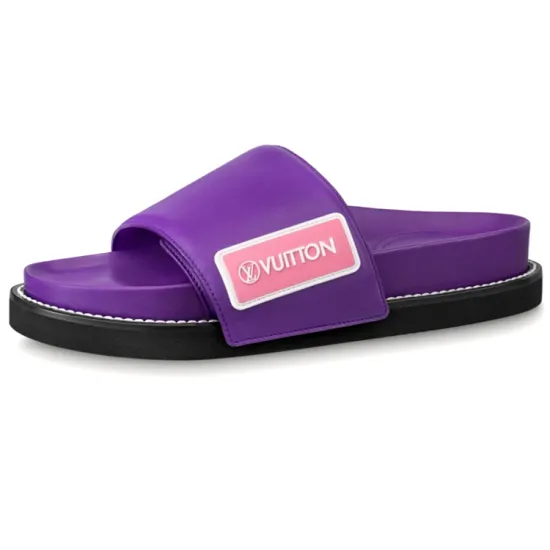 LOUIS VUITTON Slide Slippers Women's Purple
