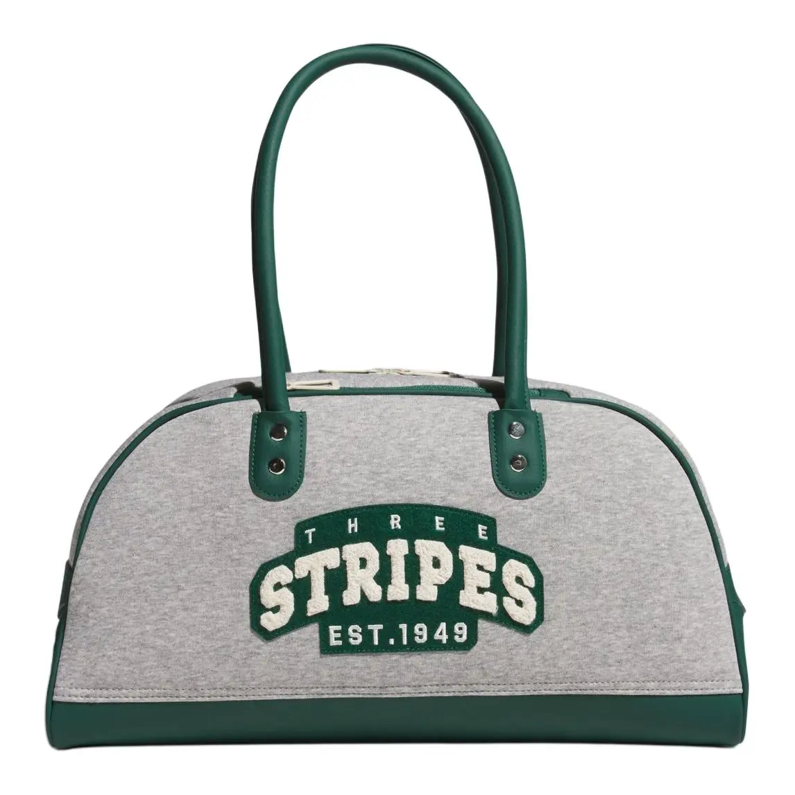 Adidas Cotton With Recycled Polyester Boston Bag Handbag Regular Unisex Medium Heather Gray & Green