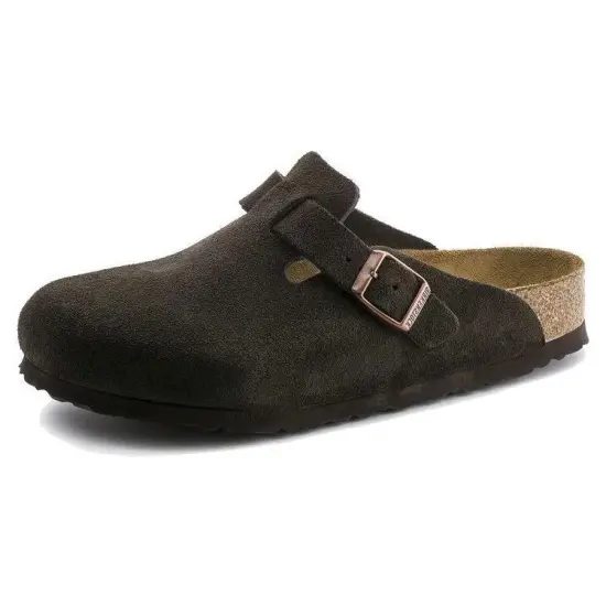 Boston Birkenstock Soft Footbed Suede 'Mocha'