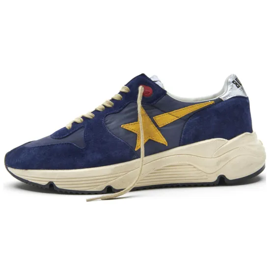 Golden Goose Running Sole Lifestyle Shoes Men Low-top Blue