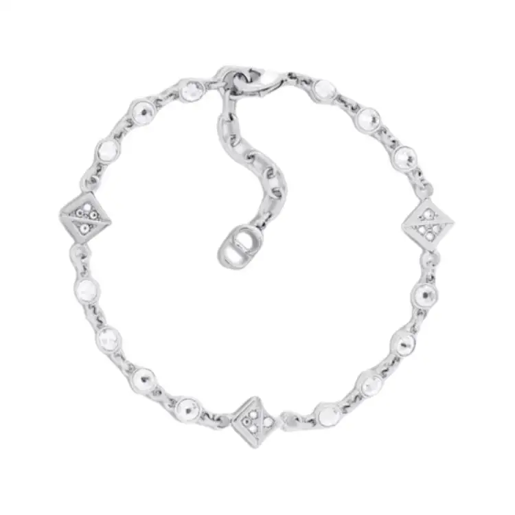 DIOR Crystal Bracelets Men's Silver