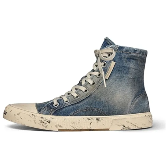 Balenciaga Paris High 'Destroyed - Denim'