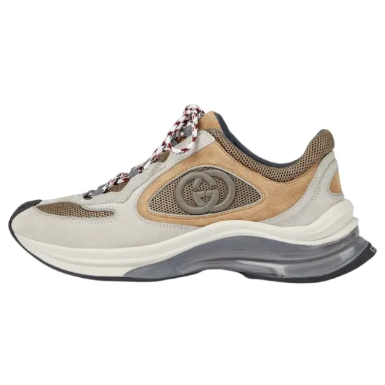 GUCCI Women's Run Sneaker 'Beige Tan Suede' Women's