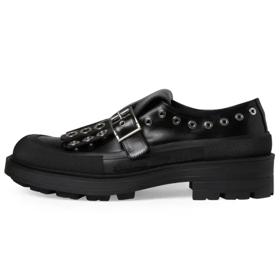 Alexander McQueen Buckle Detailed Monk Shoes
