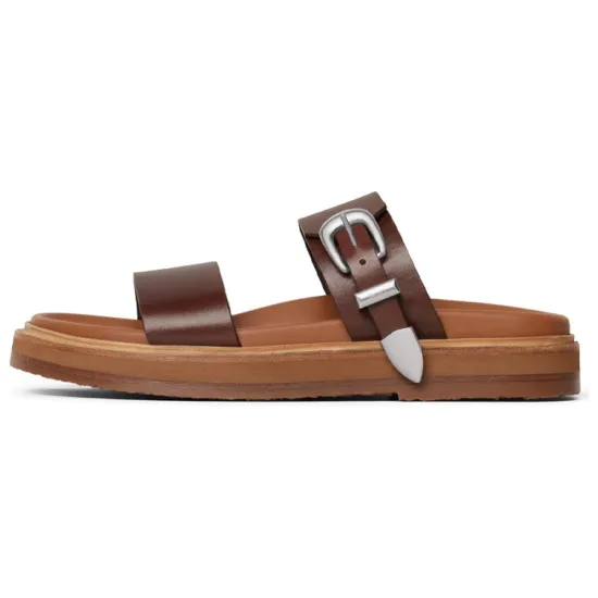 CELINE Slide Slippers Men Dark Brown