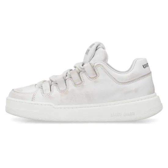 MIU MIU Skateboard Shoes Women's Low-Top Light Gray