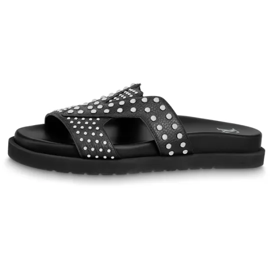 LOUIS VUITTON Slide Slippers Men Black