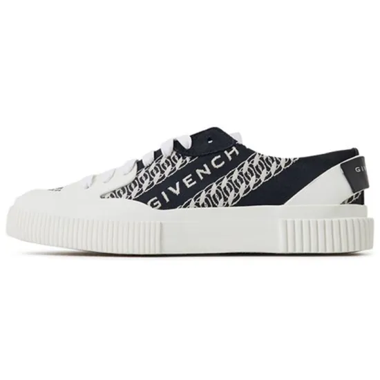 Givenchy Women's Tennis Light Sneaker 'Chain Logo - Navy'