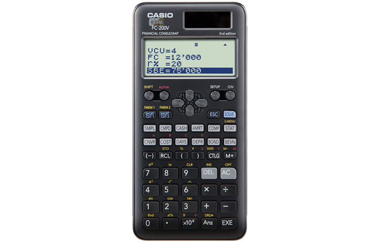 Casio FC-200v Financial Management Professional Excamination Financial Accounting Calculation
