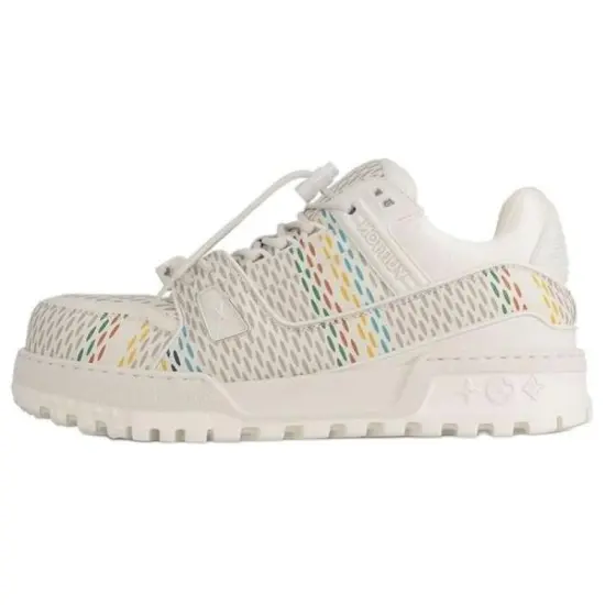 LOUIS VUITTON Skateboard Shoes Men Low-Top White
