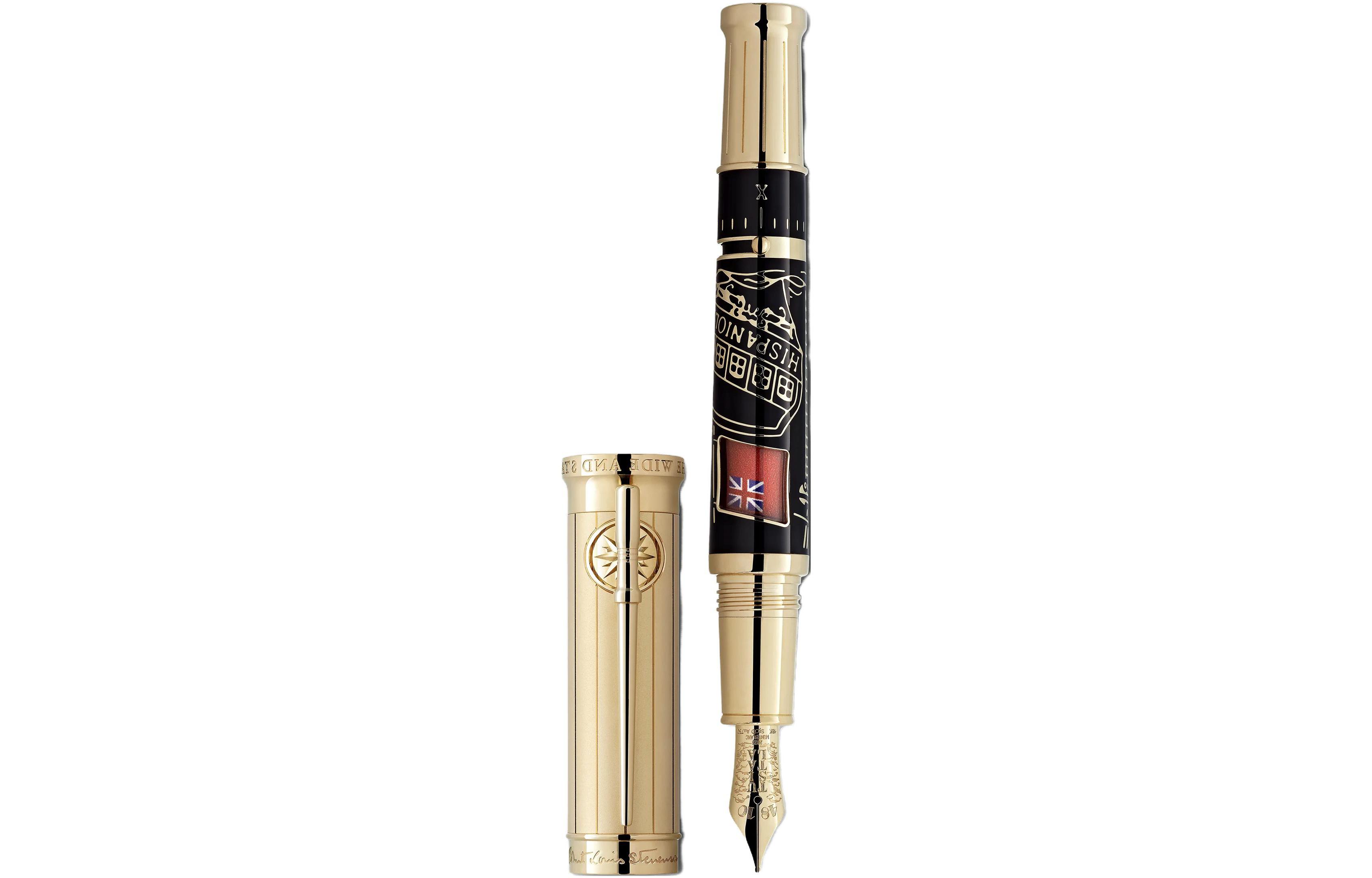 MONTBLANC Montblanc Writers Series Tribute to Robert Louis Stevenson Limited Edition M-Nib Practical Black Gold Fountain Pen
