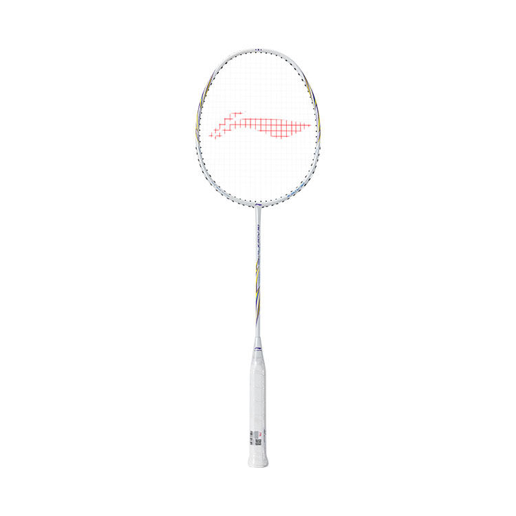 Li Ning Bazooka Full Carbon Badminton Rackets Control Type All around Defense Advanced Level 5U White Pink