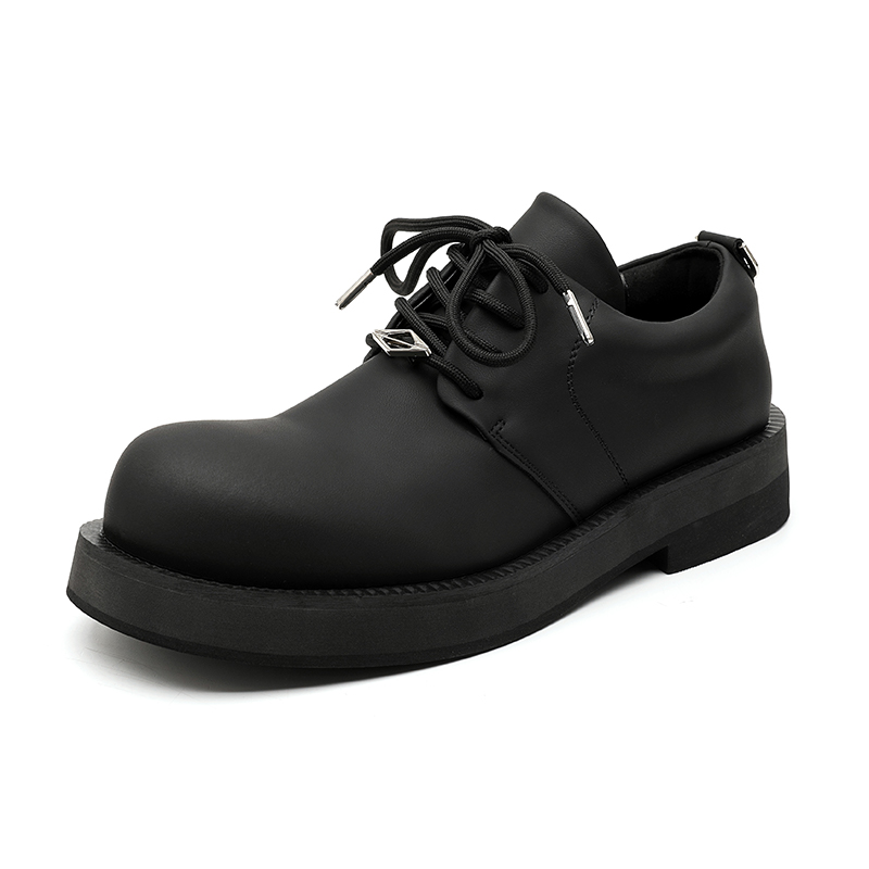 V05 Derby shoes for men, casual shoes, comfortable and versatile, heightening big toe shoes, lace-up British style leather shoes