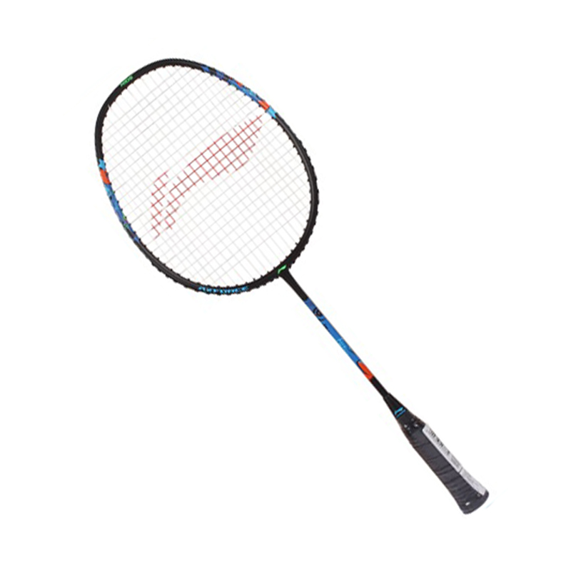 Li Ning Thunder JR Carbon Aluminum Badminton Rackets Offensive Type Heavy Head, Stiff Shaft Entry level 555MM 7U Black