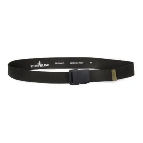 STONE ISLAND Logo Identification Polyamide Belts Men's Black