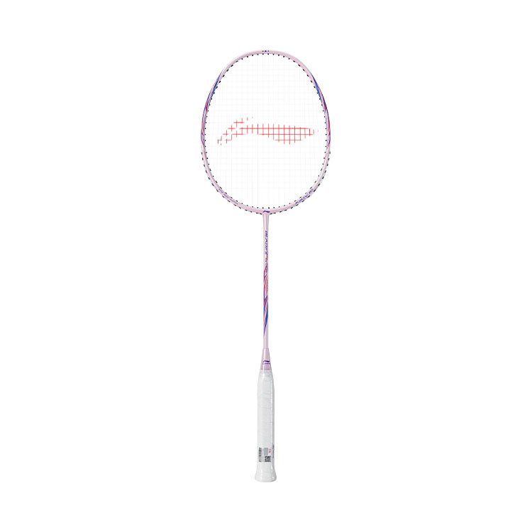 Li Ning Bazooka Full Carbon Badminton Rackets Control Type All around Defense Advanced Level 5U White Pink
