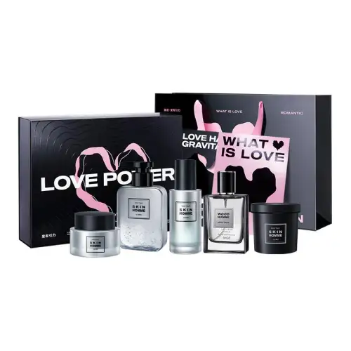 Moisturizing skin care set for skin care, refreshing cleansing milk, cream, mask, perfume from black spots strongly flavoured, deep cleansing, anti-acne, oil sheen control, long-term effect, Birthday gift