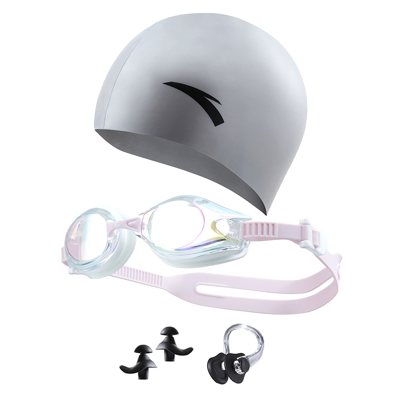 Comfortable elastic swimming cap anti-fog, earplugs, nose clip for swimming, silicone set, swimming pool for men and women