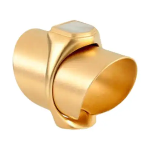 Maison Margiela Brand Logo Brass Rings Women's Gold